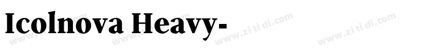 Icolnova Heavy字体转换